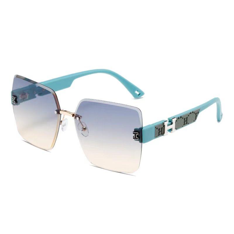 新款方形无框切边太阳镜网红个性大牌眼镜大框时尚墨镜抖音爆款