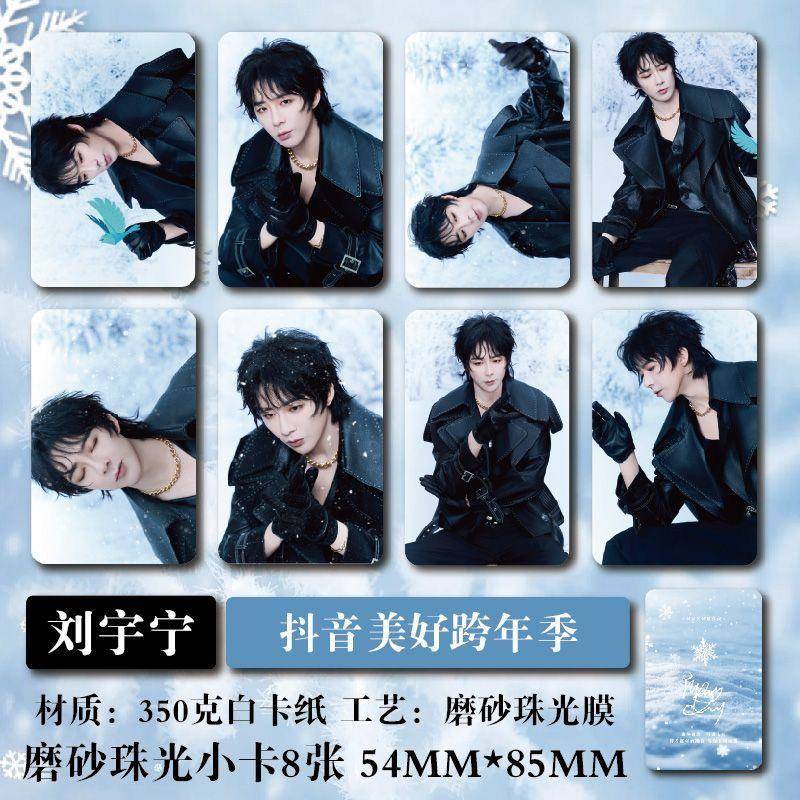 刘宇宁抖音美好跨年季款纪念周边磨砂珠光圆角小卡照片明信片