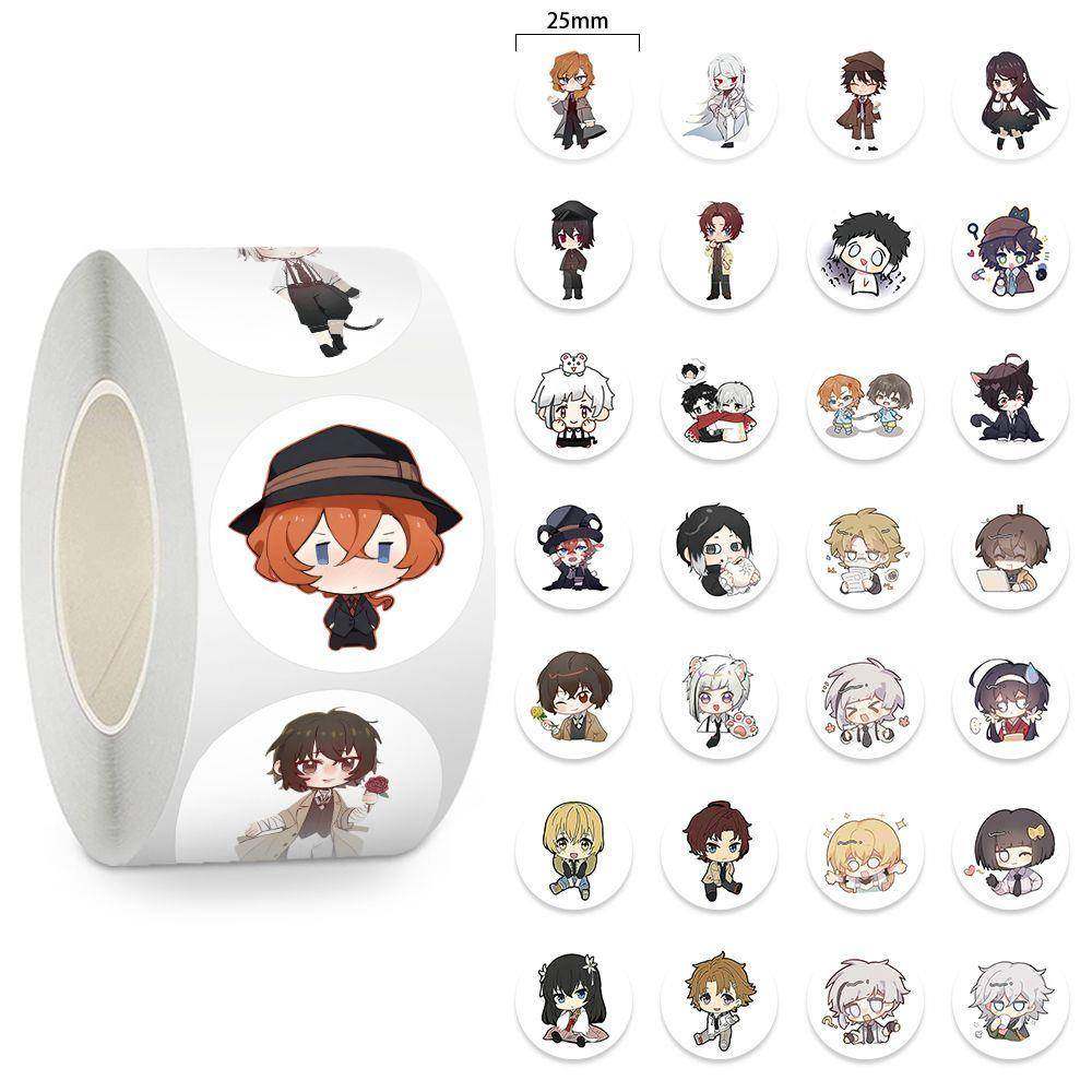 .1000文豪野犬Q版卷贴太宰治中原中也动漫周边手账手机diy防水贴