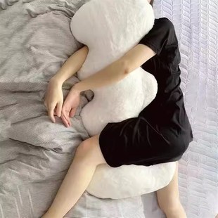饰长枕头 波浪抱枕睡觉床头玩手机卧室靠枕沙发腰枕宿舍女生礼物装