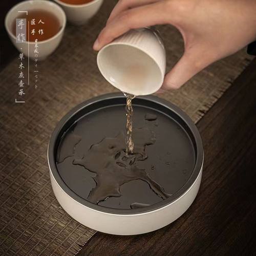 米黄汝窑家用壶承小号建水高档复古干泡台功夫茶具高端茶托盘壶托