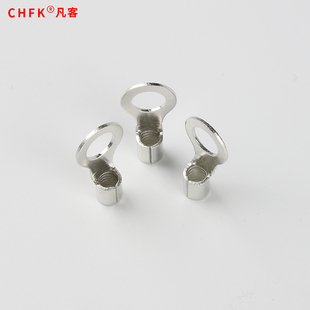 O型铜线耳冷压接线端子线鼻子电线接头 圆形裸端头 黄铜RNB1.25