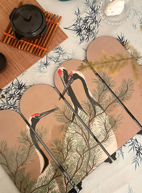 加安加丽日式桌面拱形小屏风摆件复古家居装饰品漆器艺术工艺礼品