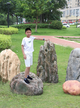 仿真假石头摆件户外公园广场门口雕塑庭院落地景观大假山造型装饰