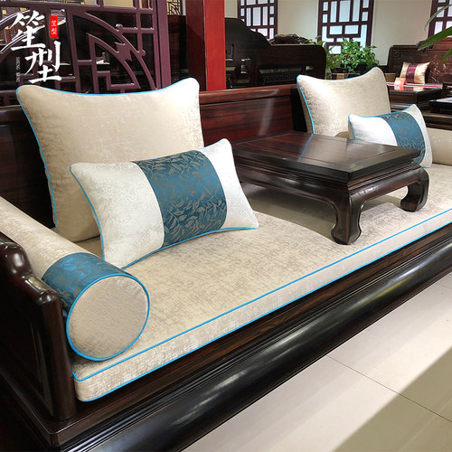 中式红木沙发坐垫套古典罗汉床垫加厚海绵垫乳胶垫子飘窗垫定制