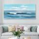 大芬村手绘油画现代简约大海风景客厅装 沙发背景别墅挂画 饰画横版