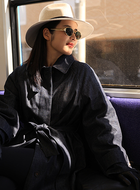 COLINWANG-陆上银河系列|意大利BERTO进口长款牛仔风衣棉服外套