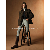 COLIN WANG圣殿巡礼 意大利进口牛皮复古重工马术珠链高筒骑士靴