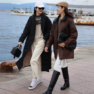 COLINWANG-陆上银河系列|包容轻盈老钱风设计感长款羽绒服大衣