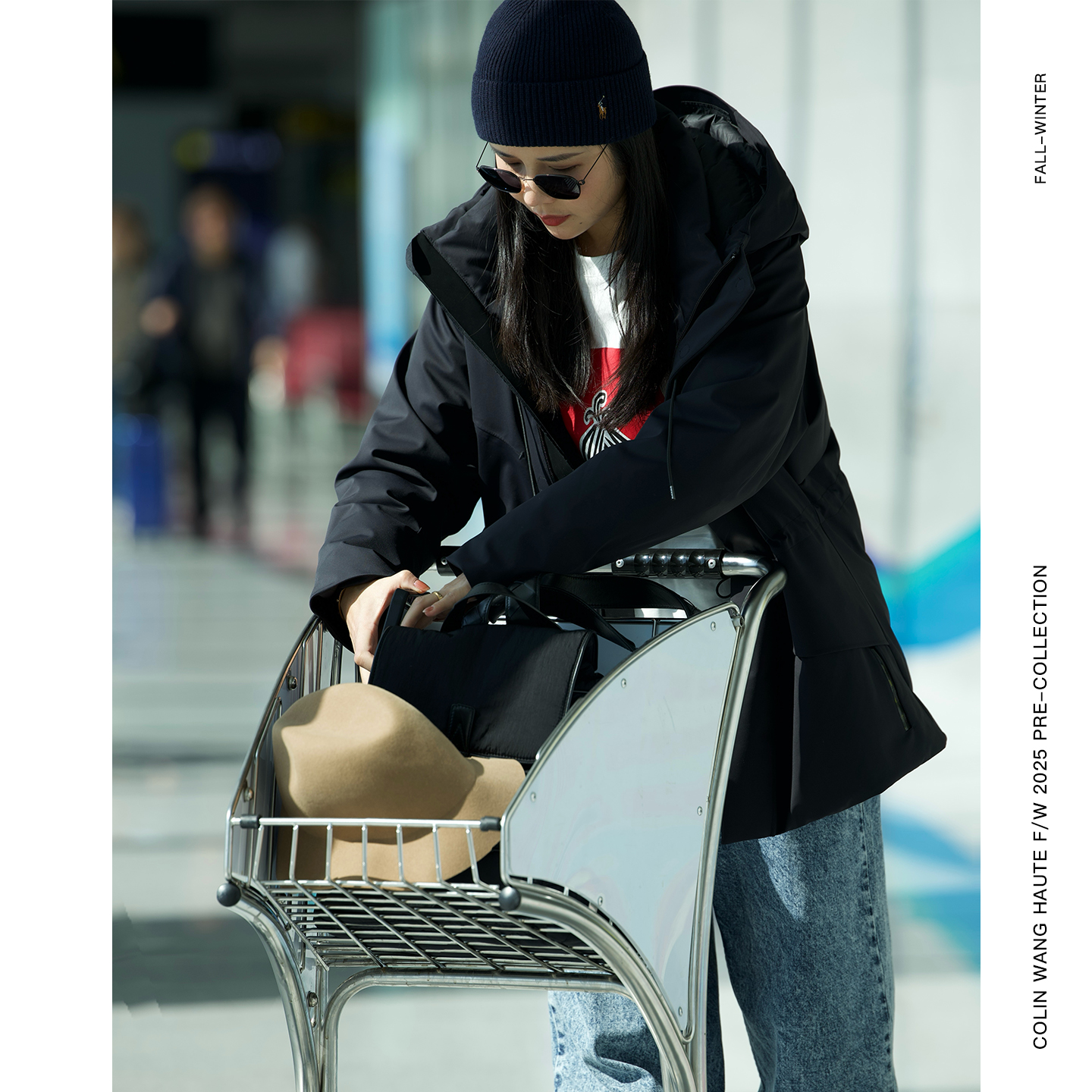 COLINWANG-LIFE STYLE|防水科技纤维连帽收腰户外白鹅绒羽绒服