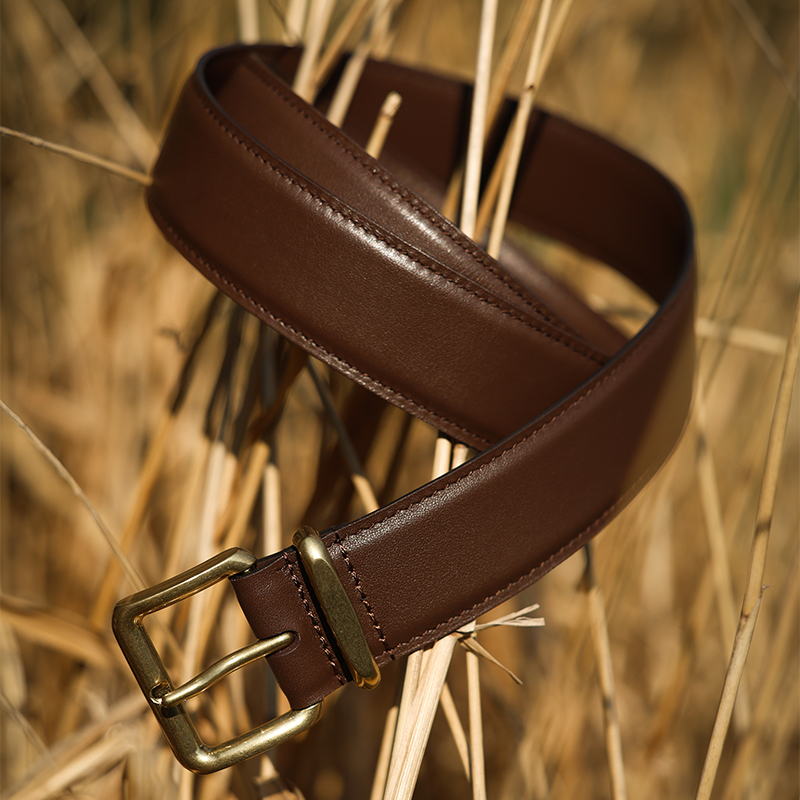 COLINWANG-光年影记|进口A级牛皮奢牌质感极简百搭真皮腰带张若愚