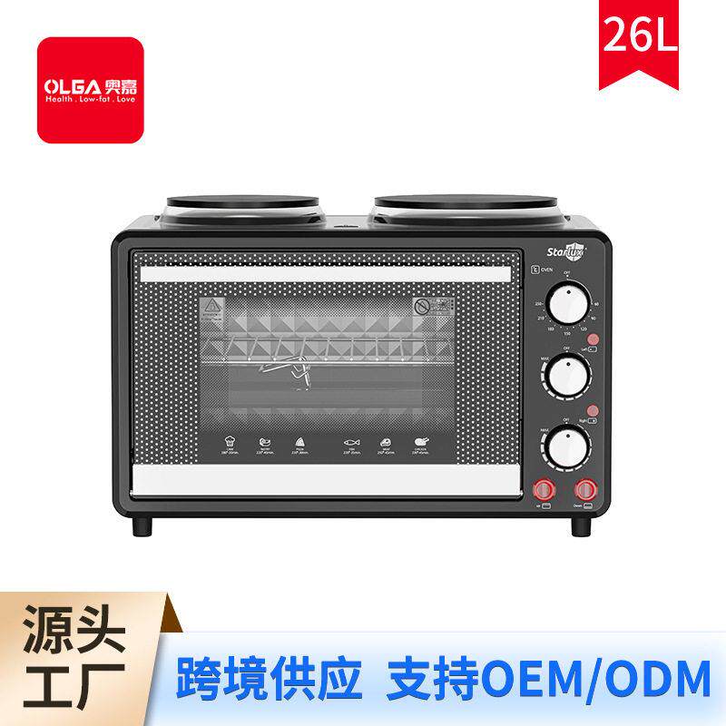 跨境家用烤箱 多功能电烤箱 外贸26L欧规双层小型 Oven 烤箱 - 梦辉希文艺馆2出品