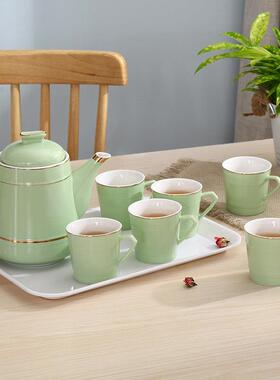休闲斯堪的纳维亚风格骨瓷咖啡杯套欧式家庭下午茶套陶瓷冷水水壶
