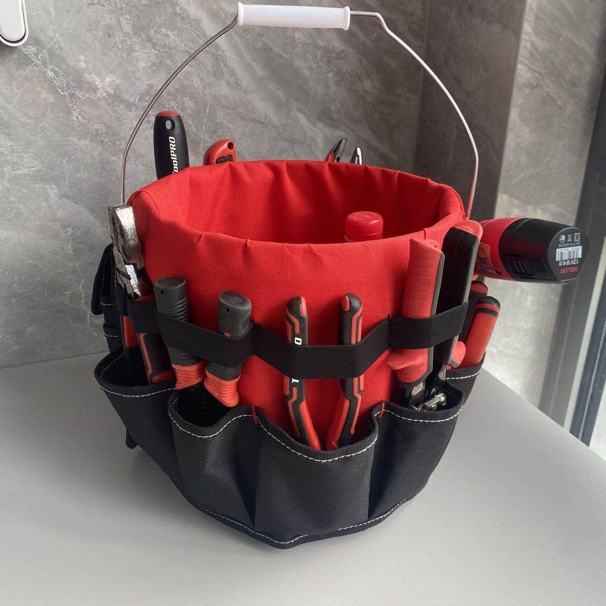 烬龙小号多功能工具桶包电工维修户外保洁收纳便携式手提工具包,五金/工具,工具包,淘宝优惠券,粉丝福利购,淘宝优惠卷