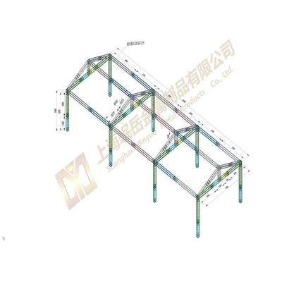 铝合金桁架200*200圆管小铝架梯形人字顶篷房背景广告架直销