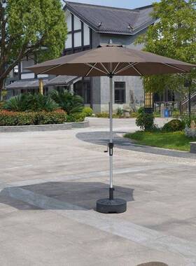 工厂直发户外太阳伞遮阳伞中柱伞庭院伞全铝单顶别墅花园岗亭商用