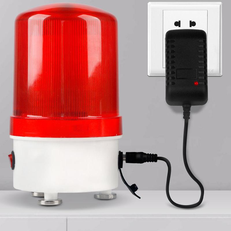 LED声光报警器磁吸信号灯旋转警示灯可调节警示灯可充可装9V电池