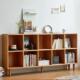 实木书架北欧展示置物架整装 樱桃客厅日式 书房落地玩具收纳格子柜