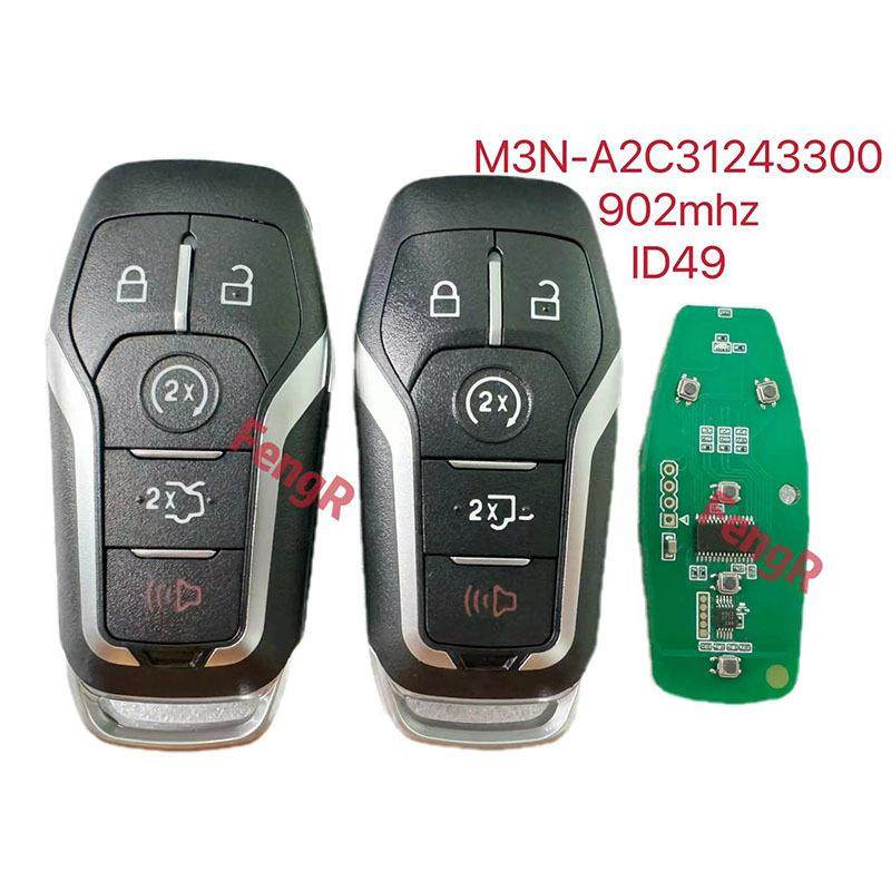 适用于15年福特5键智能遥控汽车钥匙49芯片902频率M3N-A2C3124330