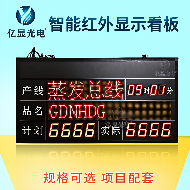 生产线电子看板系统LED数码管理显示屏车间生产计划进度管理看板