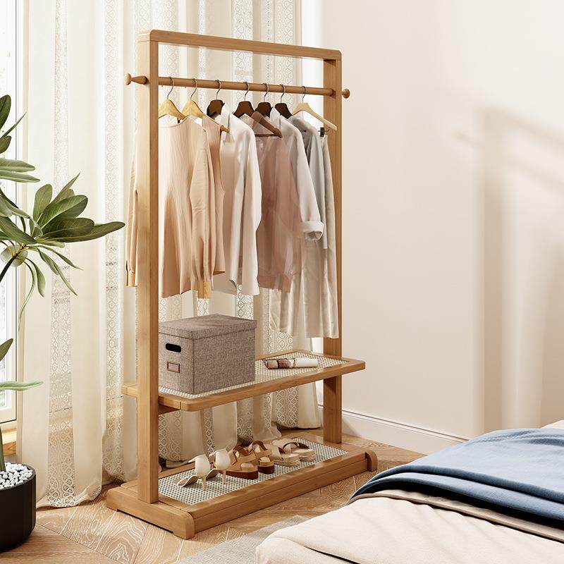 挂衣架落地家用卧室衣帽架客厅简约现代新中式民宿衣架置物可移动