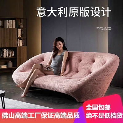 写意空间沙发异形设计师意式弧形ploum布艺ligneroset贝壳沙发