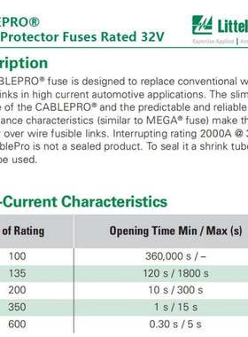 0496175.ZXY-CN力特Littelfuse32V直列汽车保险丝496175CablePro