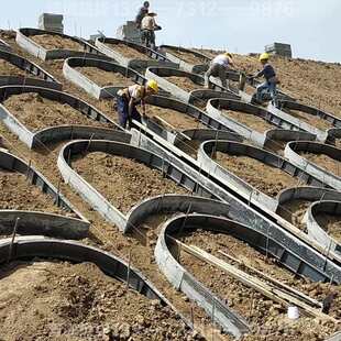 拱形骨架护坡模具高速公路路堑边坡拱形门钢模板现浇镶边石模具