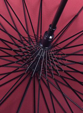 yusan雨伞24骨自动抗风暴雨长柄大伞加大加固加厚男生简约学生rr