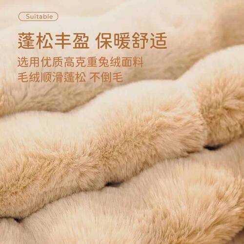宠物毛绒棉垫猫窝猫咪毯子冬季保暖睡垫睡觉用四季通用毛毯狗垫子