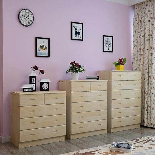 卧室五斗橱实木储物柜子现代简约客厅松木斗柜收纳柜柜五斗柜斗柜