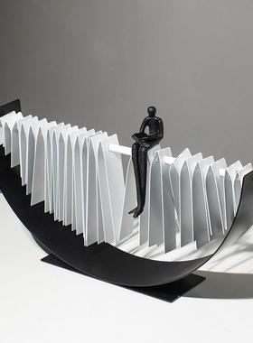 现代简约轻奢思考者艺术摆件家居装饰品客厅卧室房间电视柜工艺品