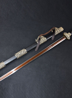 龙泉市刀剑花纹钢发红一体防身