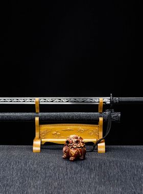 龙泉市刀剑高锰钢墨龙唐横刀一体