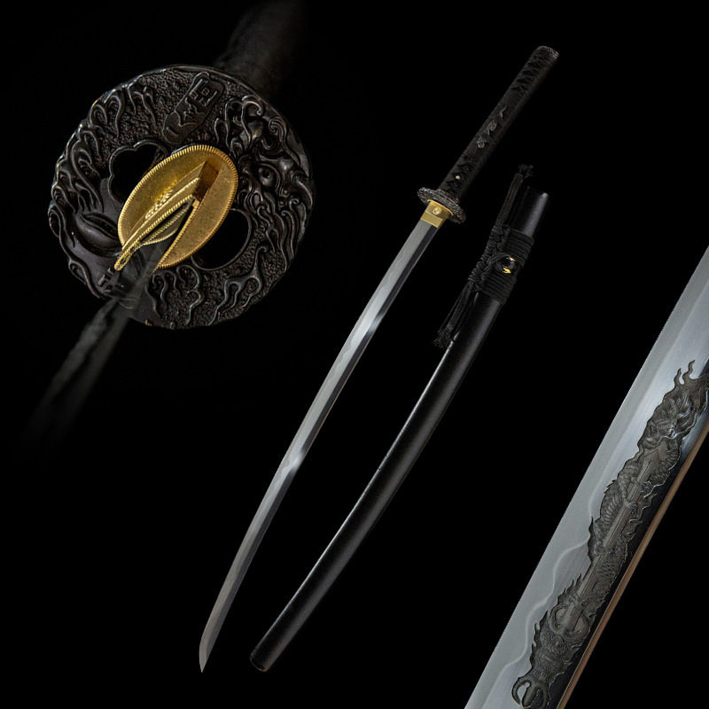 龙泉市手工一体外贸日本刀东洋打刀居合道长刀黑色katana未开刃,特色手工艺,其他特色工艺品,淘宝优惠券,粉丝福利购,淘宝优惠卷