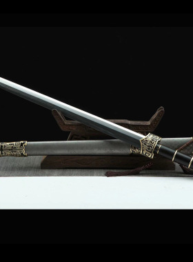 龙泉镇宅宝剑越王剑八面花纹钢