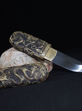 龙泉市刀剑高速钢一体短刀防身