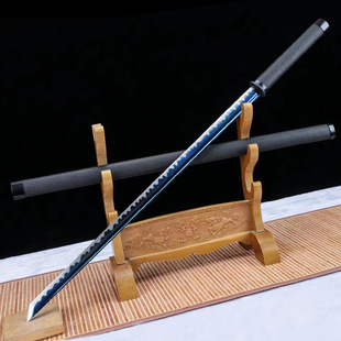 龙泉市唐横刀剑一体烤蓝高锰钢素装唐剑防身收藏刀具冷兵器未开刃