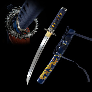 外贸日本刀小胁差日式短刀一体刀剑龙泉手工wakizashi未开刃