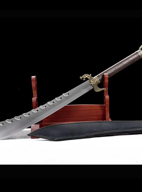 龙泉市刀剑九环大刀锰钢一体锻打