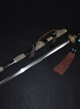 龙泉市刀剑工艺收藏品花纹钢手工