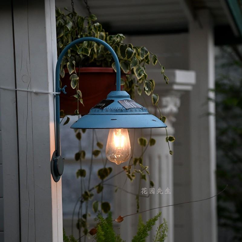 花园太阳能壁灯户外装饰摆件防水庭院灯别墅庭院室外露台墙壁灯