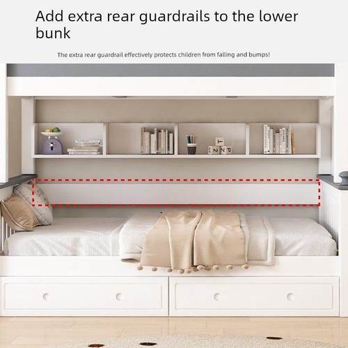 实木儿童上下铺床加粗加厚组合子母床小户型高低床家用实木双层床