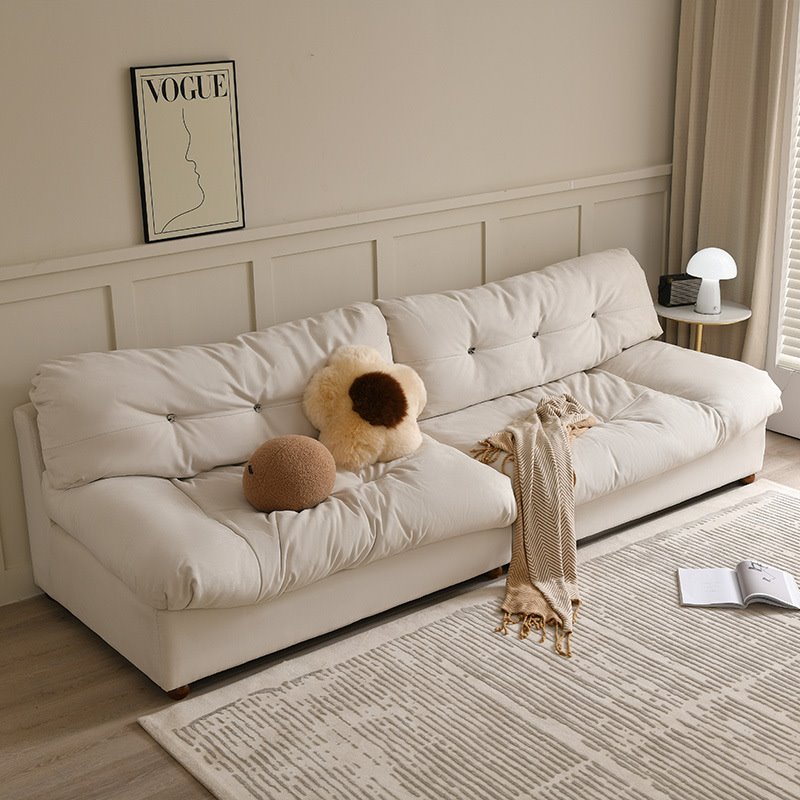 Baxter云朵沙发奶油小户型直排沙发简约布艺沙发三人位现代客厅