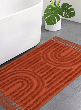 Washable Bathroom Rugs Hand Woven Kitchen Rug With Tessal