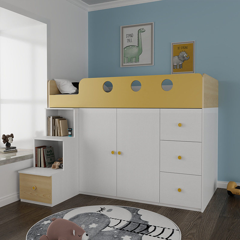 北欧儿童床带储物柜床小户型衣柜床梯柜一体多功能组合半高床成人,居家日用,其它,淘宝优惠券,粉丝福利购,淘宝优惠卷