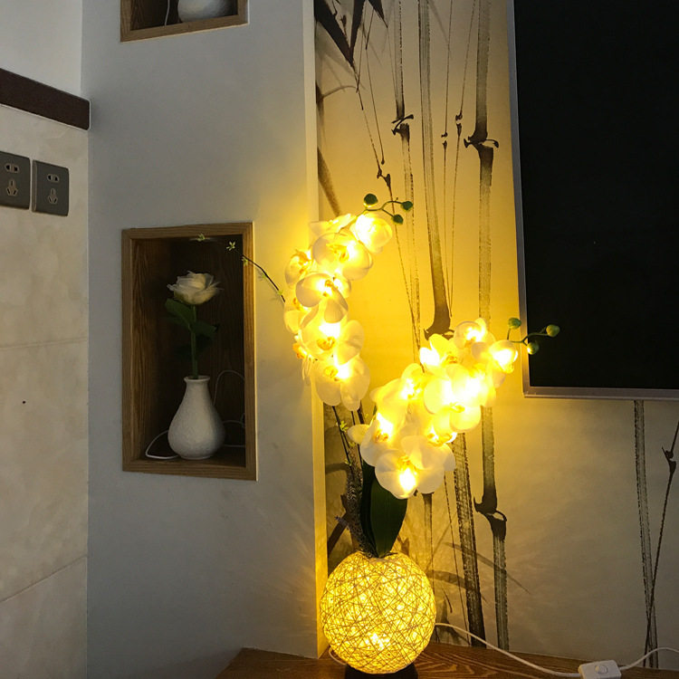 新款蝴蝶兰花瓶小夜灯花LED室内客厅卧室USB装饰灯新品,特色手工艺,其他特色工艺品,淘宝优惠券,粉丝福利购,淘宝优惠卷