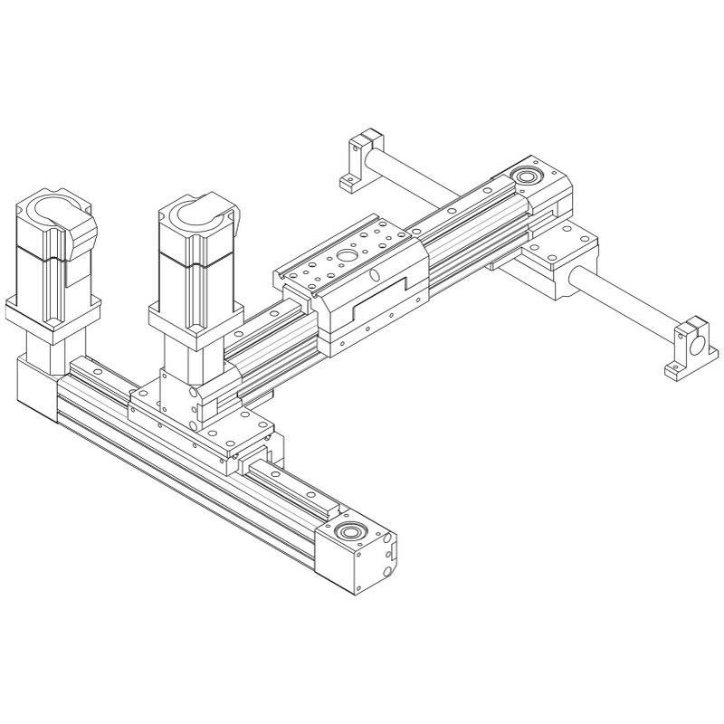 鼎诚直供DC64直线模组同步带线性模组五轴喷油机同步带直线滑台模