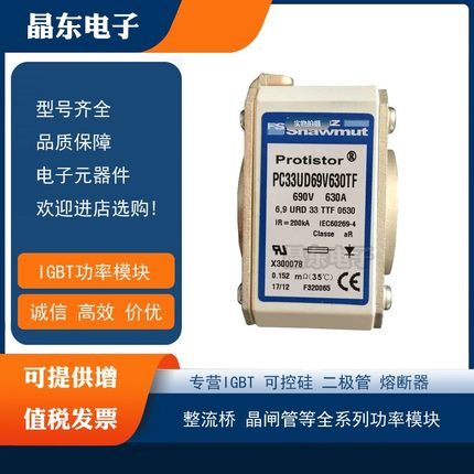 PC33UD69V1400TF E300085 PC33UD69V1500TF Y300585全新熔断器