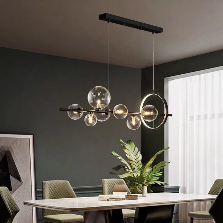 北欧现代简约网红玻璃泡泡球吊灯魔豆卧室餐厅大厅家用大气客厅灯
